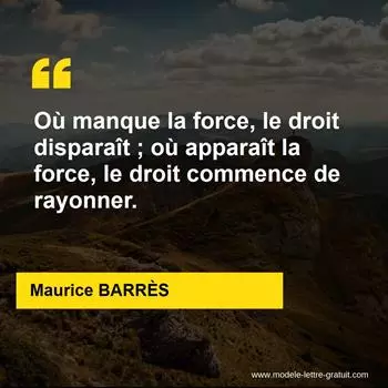 Citation Maurice BARRÈS