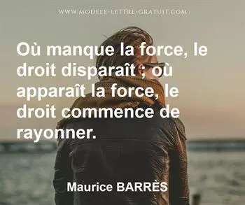 Citation de Maurice BARRÈS