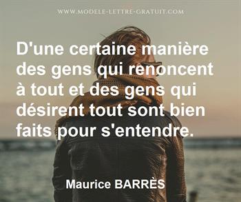 Citation de Maurice BARRÈS