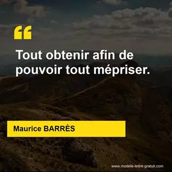 Citation Maurice BARRÈS