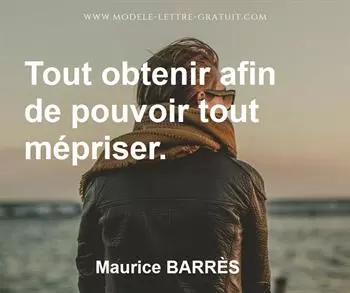 Citation de Maurice BARRÈS