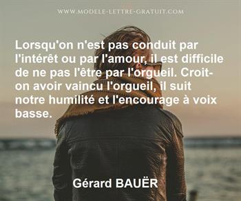 Citation de Gérard BAUËR