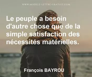 Citation de François BAYROU