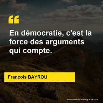 Citation de François BAYROU