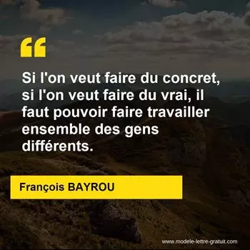 Citation François BAYROU