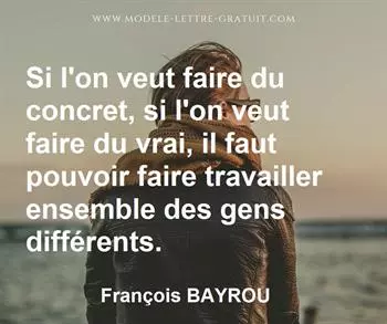 Citation de François BAYROU