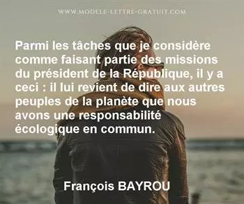 Citation de François BAYROU