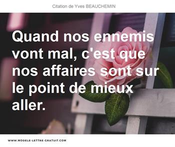 Citations Yves BEAUCHEMIN