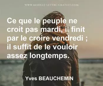 Citation de Yves BEAUCHEMIN