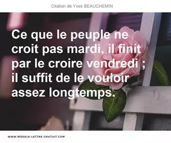 Citations Yves BEAUCHEMIN