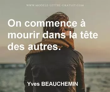 Citation de Yves BEAUCHEMIN