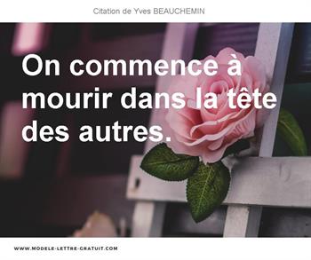 Citations Yves BEAUCHEMIN