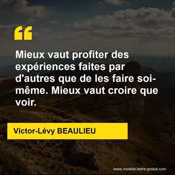 Citation Victor-Lévy BEAULIEU