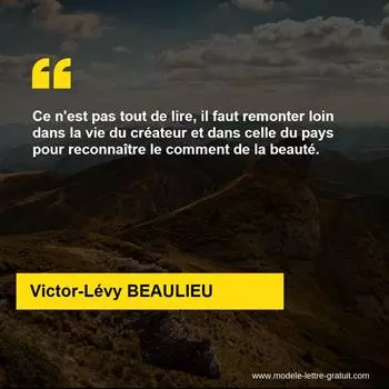Citation Victor-Lévy BEAULIEU