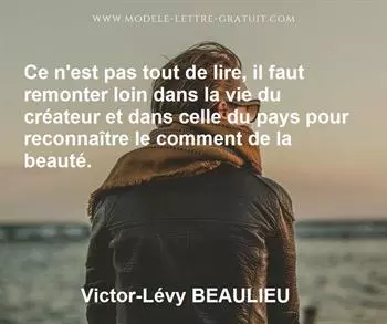 Citation de Victor-Lévy BEAULIEU