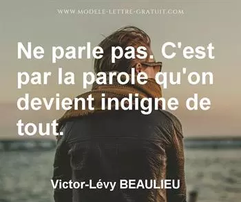 Citation de Victor-Lévy BEAULIEU