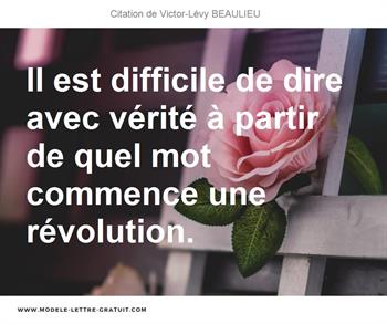 Citations Victor-Lévy BEAULIEU