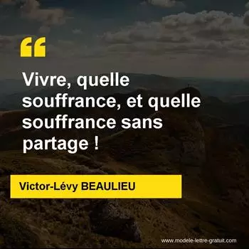 Citation Victor-Lévy BEAULIEU