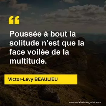 Citation Victor-Lévy BEAULIEU