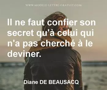 Citation de Diane DE BEAUSACQ