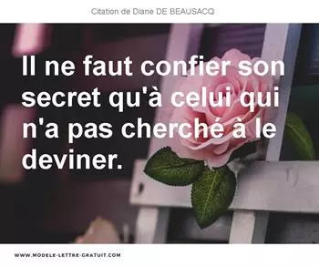 Citations Diane DE BEAUSACQ