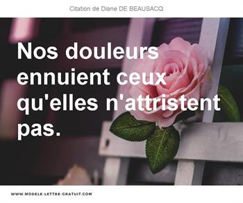 Citations Diane DE BEAUSACQ