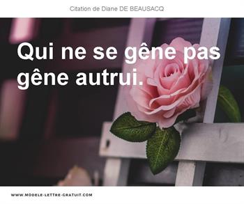 Citations Diane DE BEAUSACQ