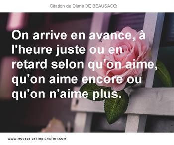 Citations Diane DE BEAUSACQ