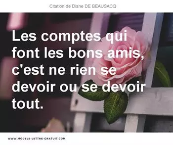 Citations Diane DE BEAUSACQ