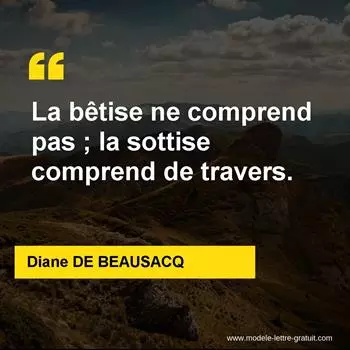 Citation Diane DE BEAUSACQ