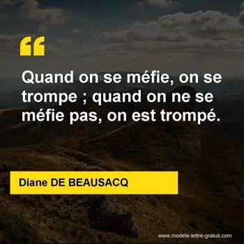 Citation Diane DE BEAUSACQ