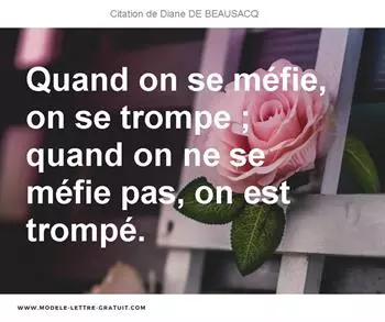 Citations Diane DE BEAUSACQ