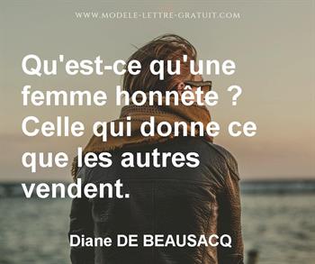 Citation de Diane DE BEAUSACQ