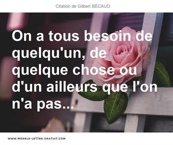 Citations Gilbert BÉCAUD