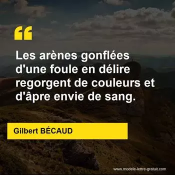 Citation Gilbert BÉCAUD