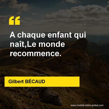 Citation de Gilbert BÉCAUD