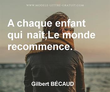 Citation de Gilbert BÉCAUD