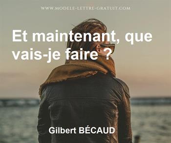 Citation de Gilbert BÉCAUD