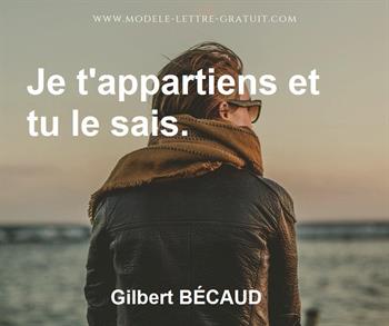 Citation de Gilbert BÉCAUD