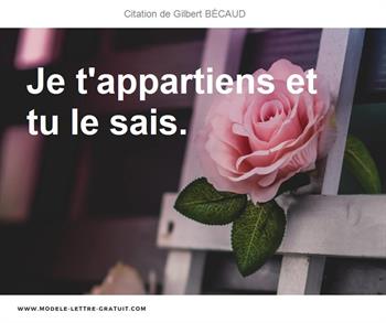 Citations Gilbert BÉCAUD