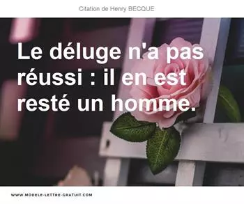 Citations Henry BECQUE