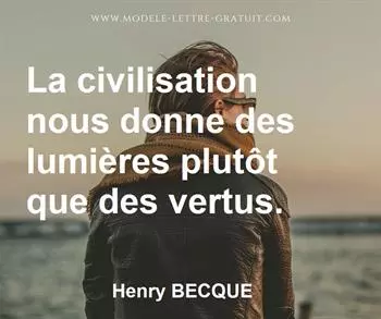 Citation de Henry BECQUE