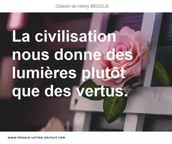 Citations Henry BECQUE