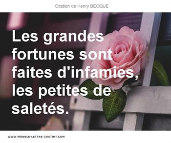 Citations Henry BECQUE