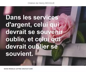Citations Henry BECQUE