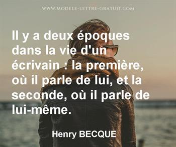 Citation de Henry BECQUE