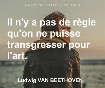 Citation de Ludwig VAN BEETHOVEN
