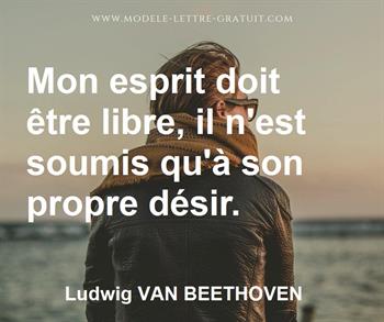 Citation de Ludwig VAN BEETHOVEN