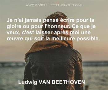 Citation de Ludwig VAN BEETHOVEN