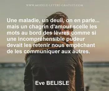 Citation de Eve BELISLE